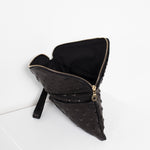 Roxanne Leather Clutch in Black