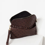 Roxanne Leather Clutch in Brown