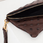 Roxanne Leather Clutch in Brown