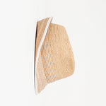Washboard Hat in Straw/White