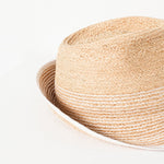 Washboard Hat in Straw/White