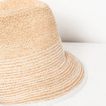 Washboard Hat in Straw/White