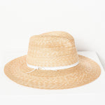 Wrapped Up Hat in Straw/White