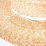 Wrapped Up Hat in Straw/White