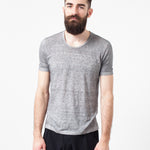 Linen T-shirt in Dolphin
