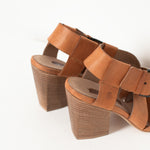 Buckle Strap Heel in Brown