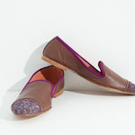 Bizi Cap Toe Loafer in Rose/Aubergine