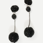 Drop Cluster Earring in Black