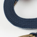 Striped Web Belt in Navy/White